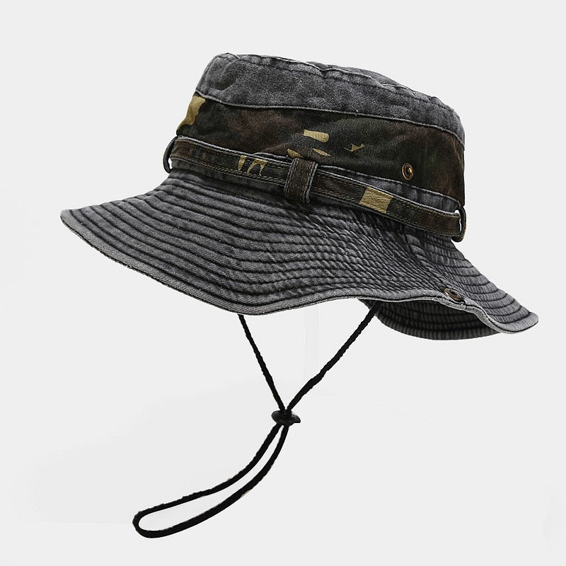 Washed camo mix hat