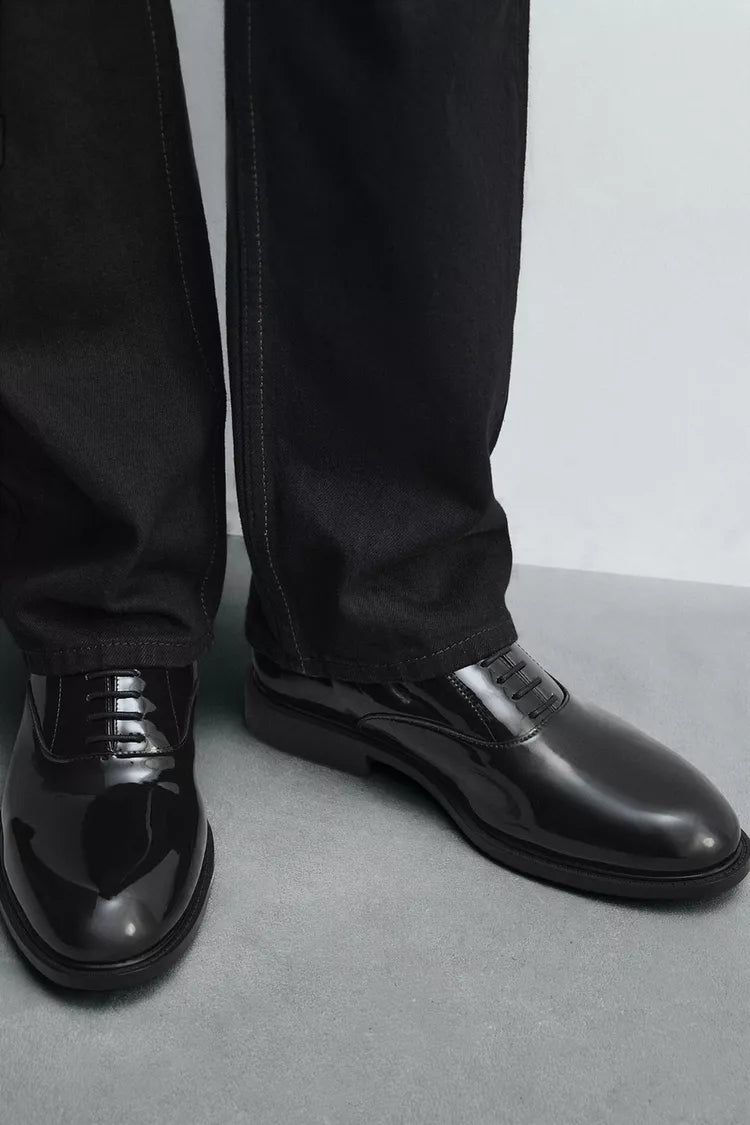 Zara FAUX-PATENT DRESS SHOES