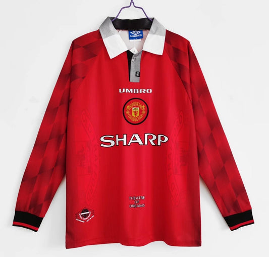 1996-97 Manchester United Home Long Sleeve Retro Jersey