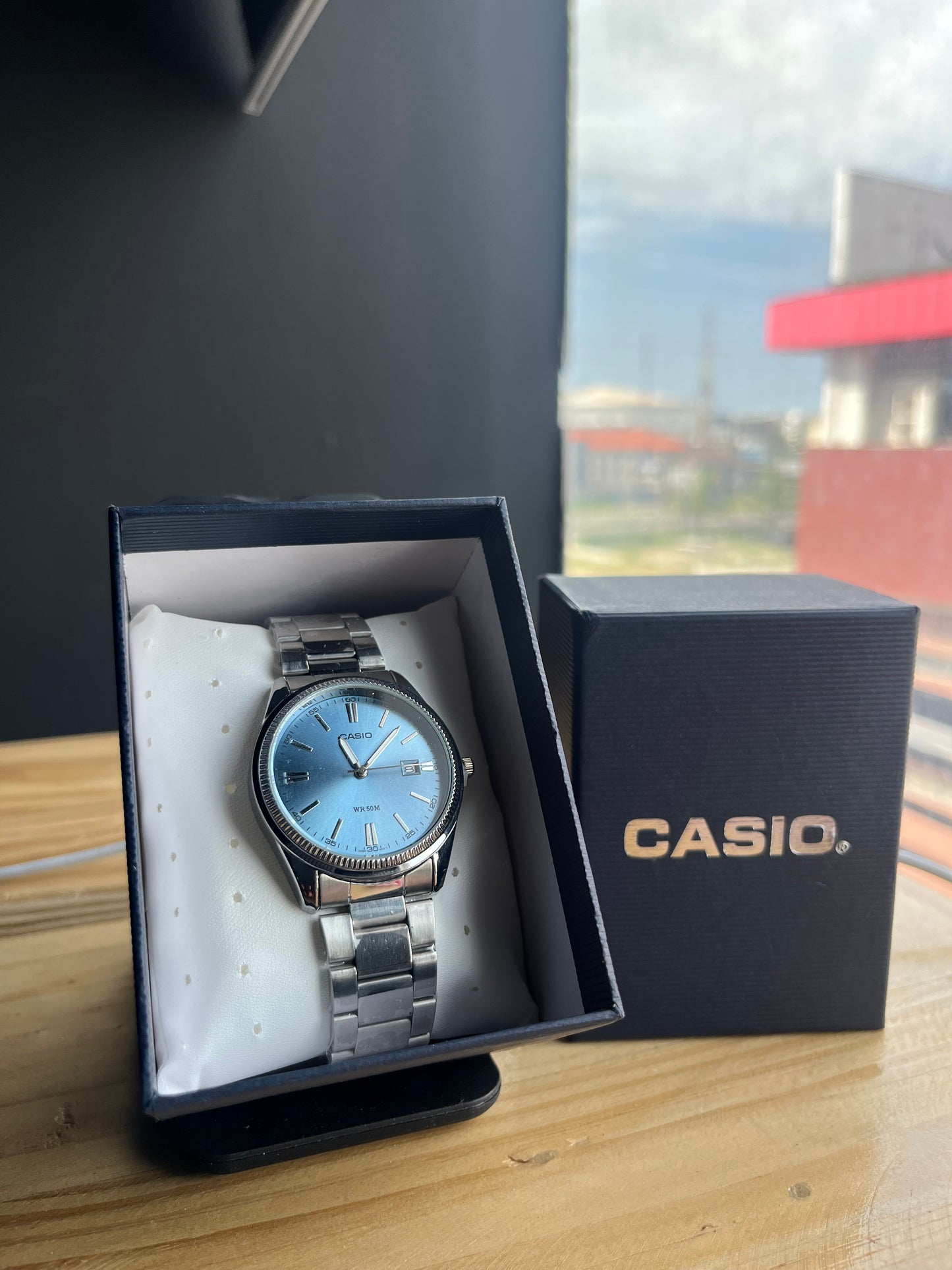 Casio MTP stainless steel chain watch