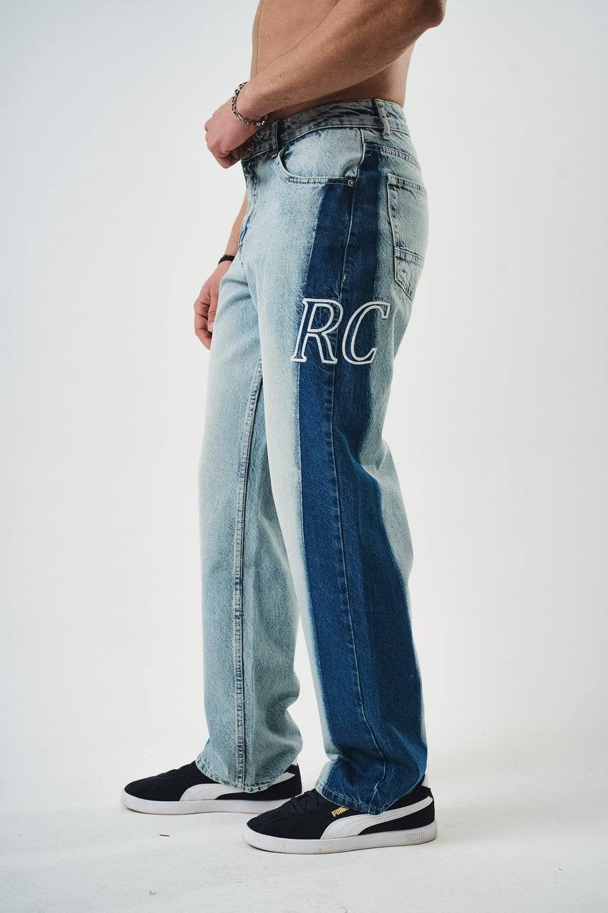 Retro club embroidered jeans