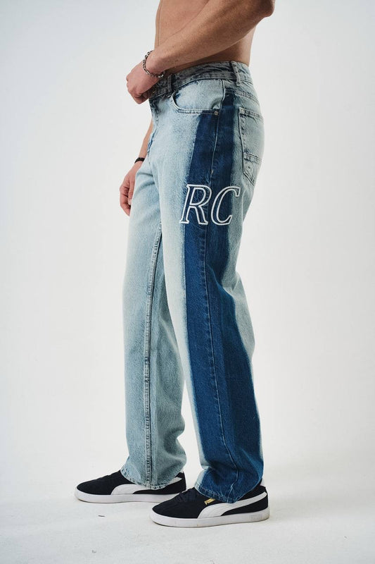 Retro club embroidered jeans