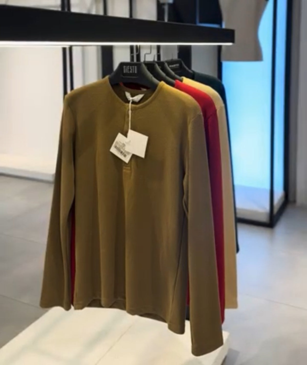 Giesto waffle Henley t shirt