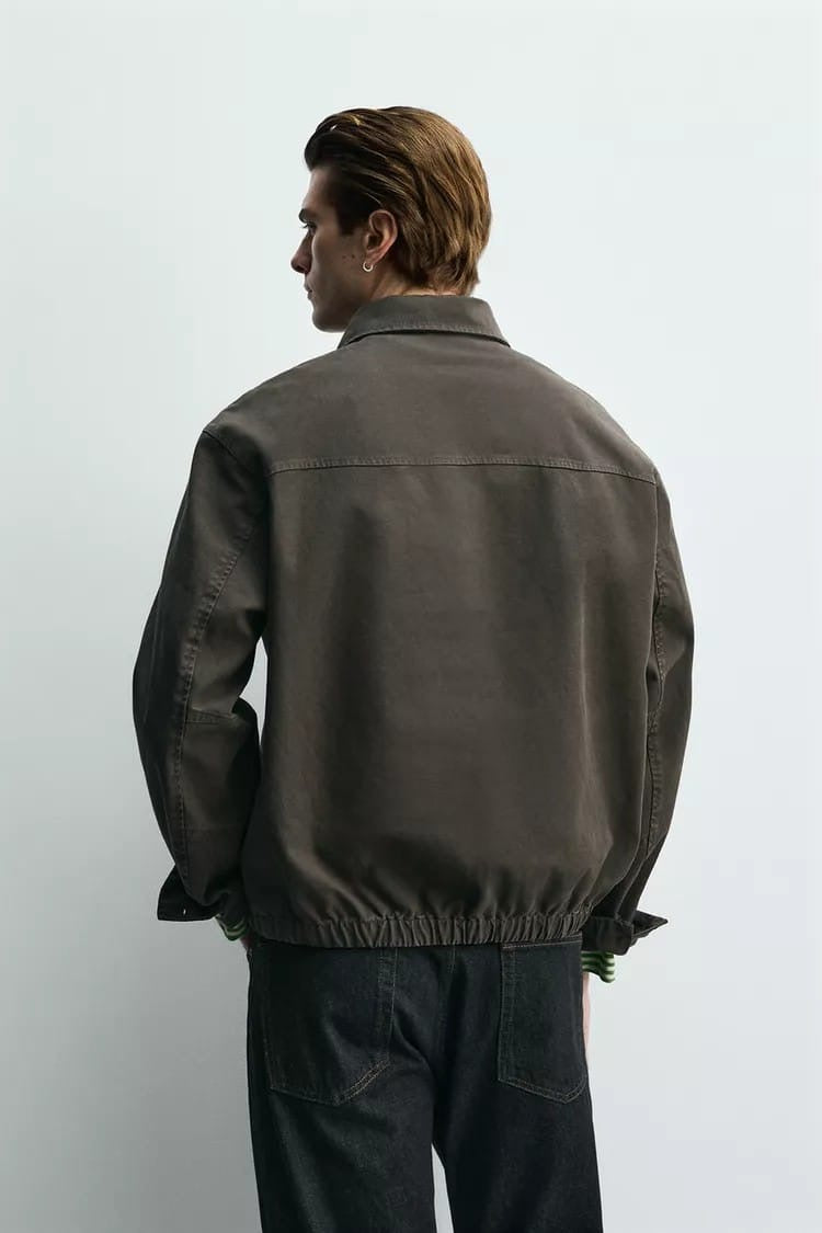 Zara washed polo overshirt