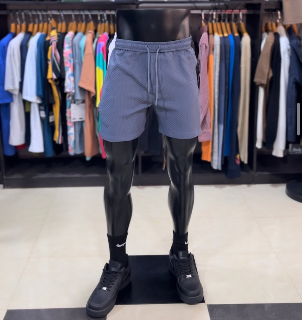 Boohoo checked waffle short