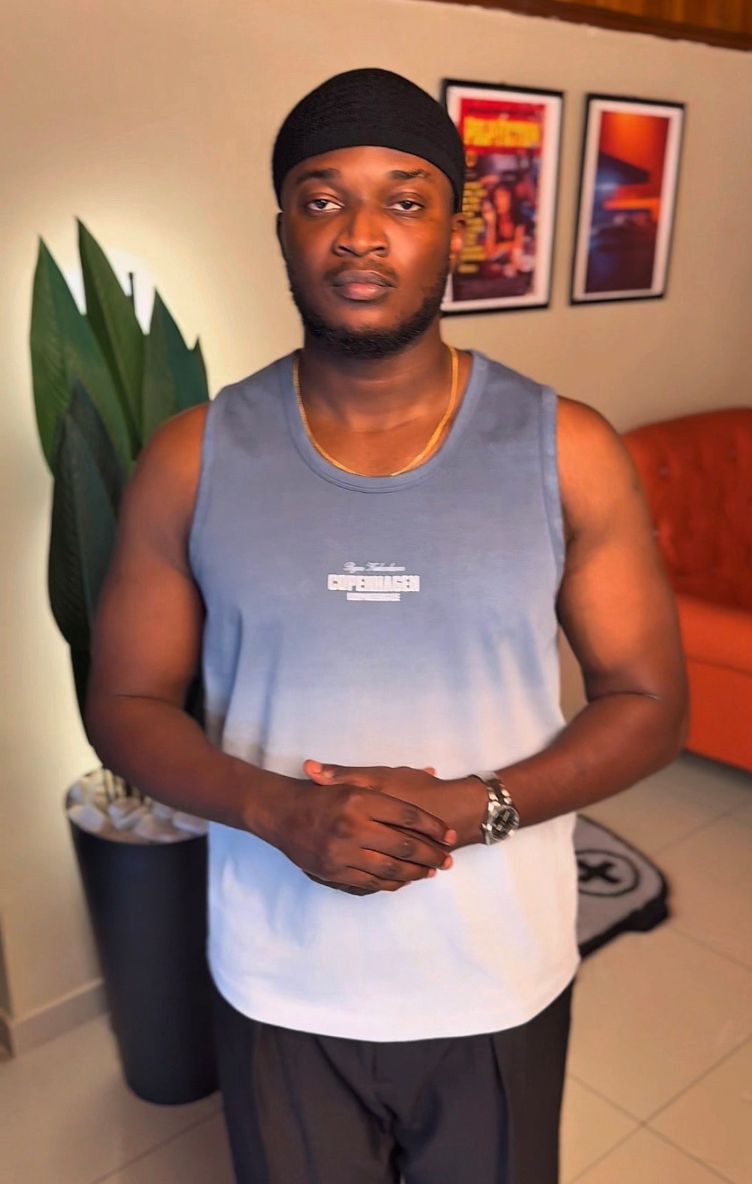 Next blue gradient  sleeveless