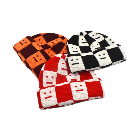 Block patterned beanie