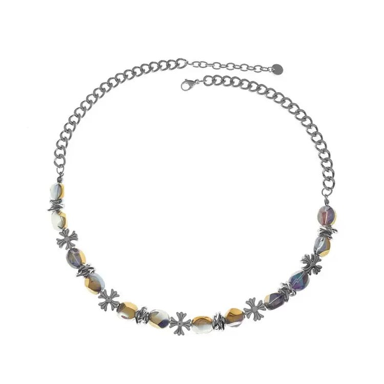 Cruciferous beaded necklace