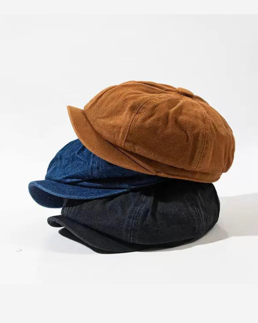 Denim gatsby hat