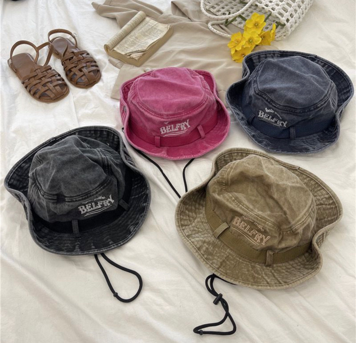 Bellfry utility washed bucket hat