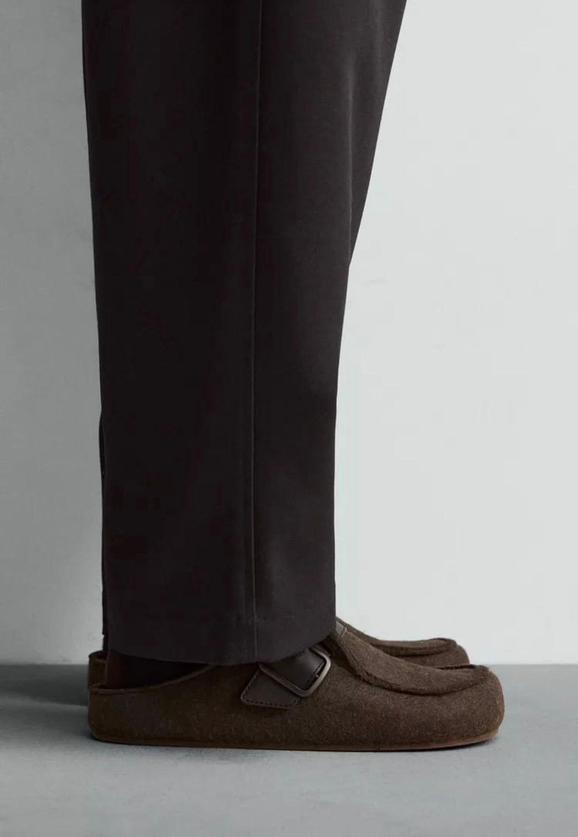 Zara buckled clog in chocolate