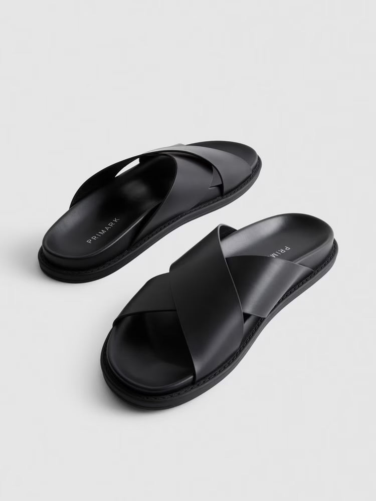 Criss cross black primark sandal