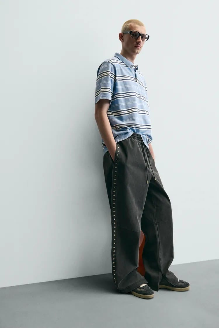 Zara studded relaxed fit pants
