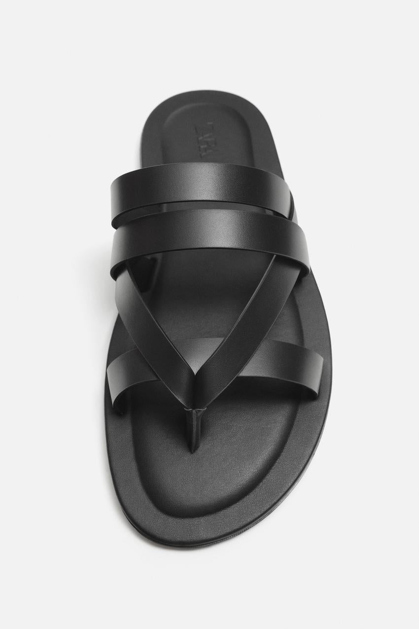 Zara strappy sandal in black