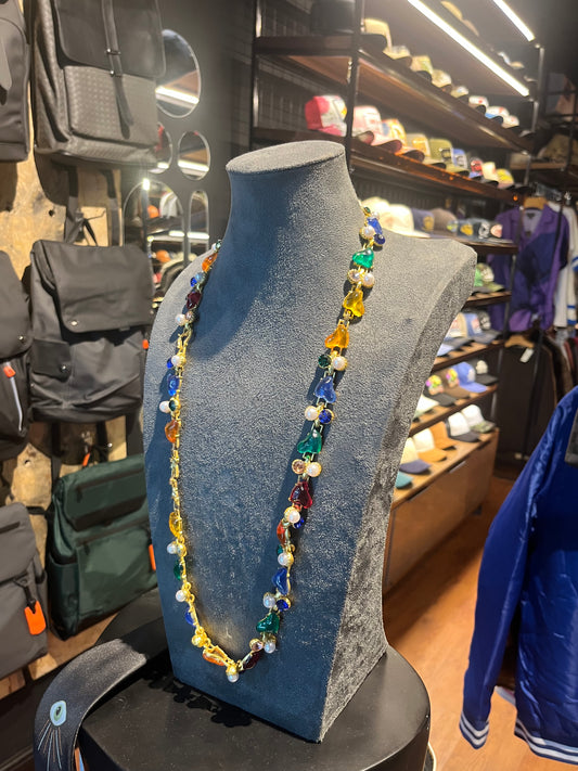 Multi color jewel necklace
