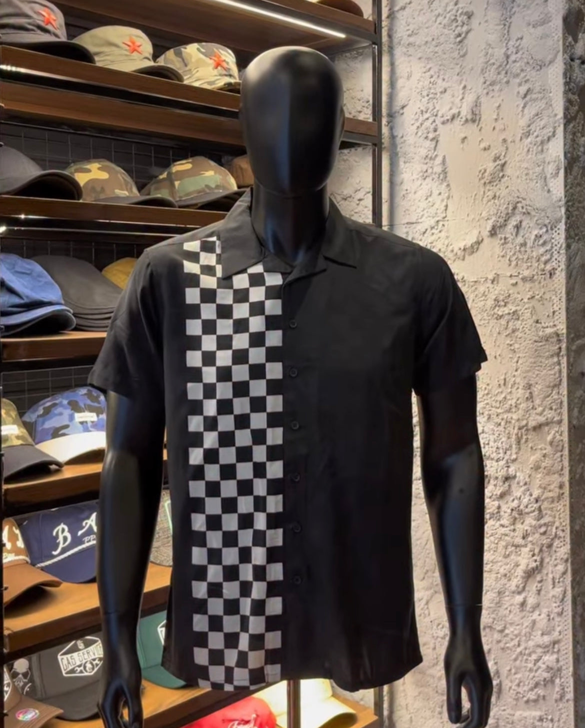 Style union race track revere shirt