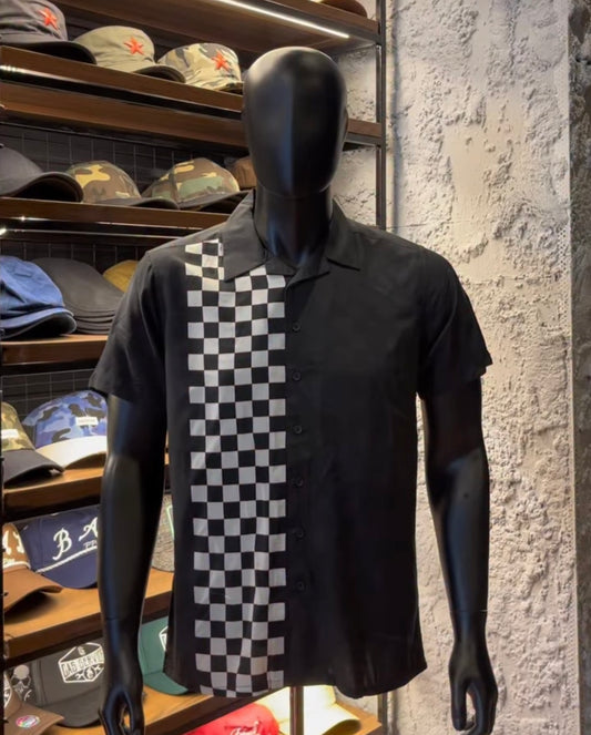 Style union race track revere shirt