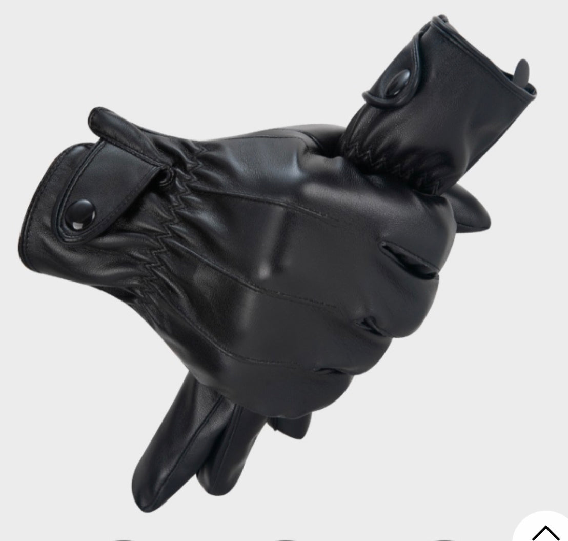 Plain leather glove
Size: Large