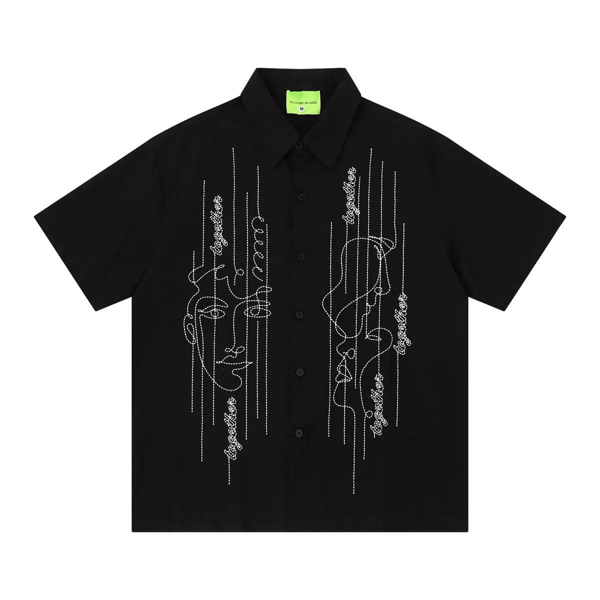 Embroidered face shirt