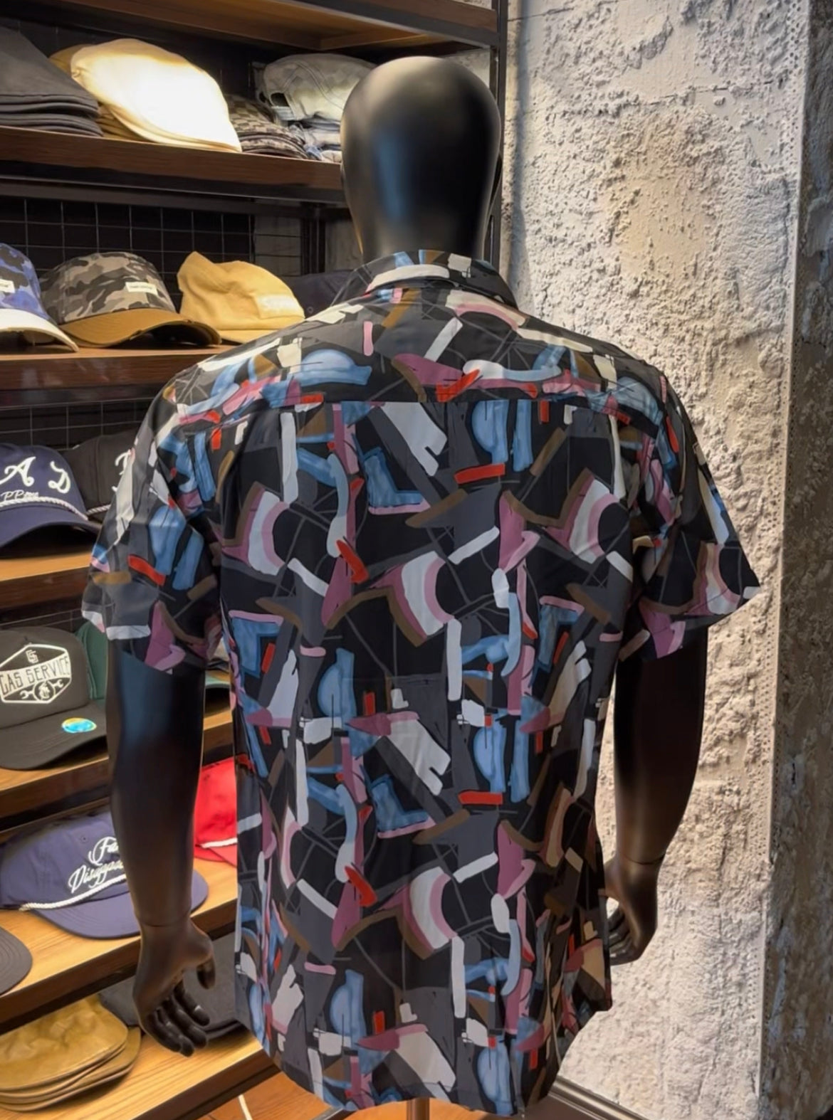 Style union jacquard print revere shirt