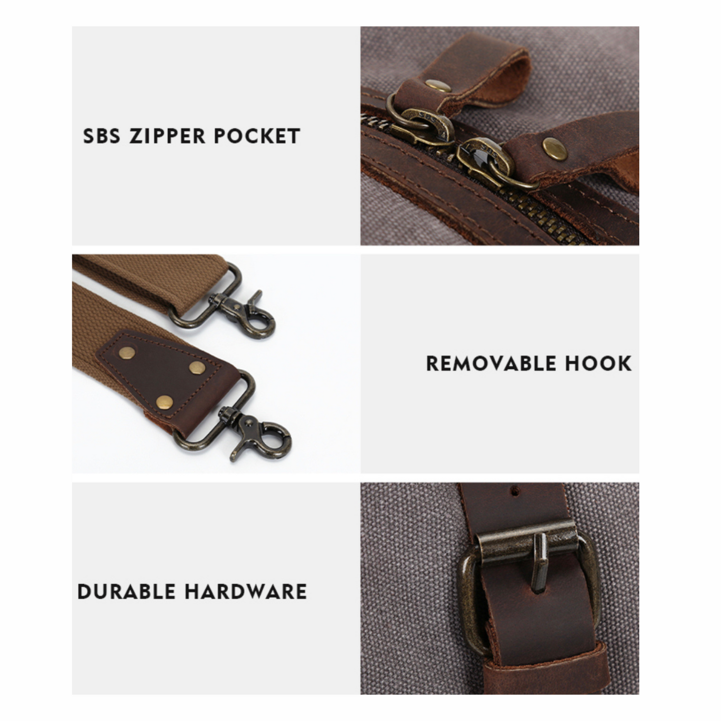 Reclaimed Yard vintage canvas leather jumbo duffel bag