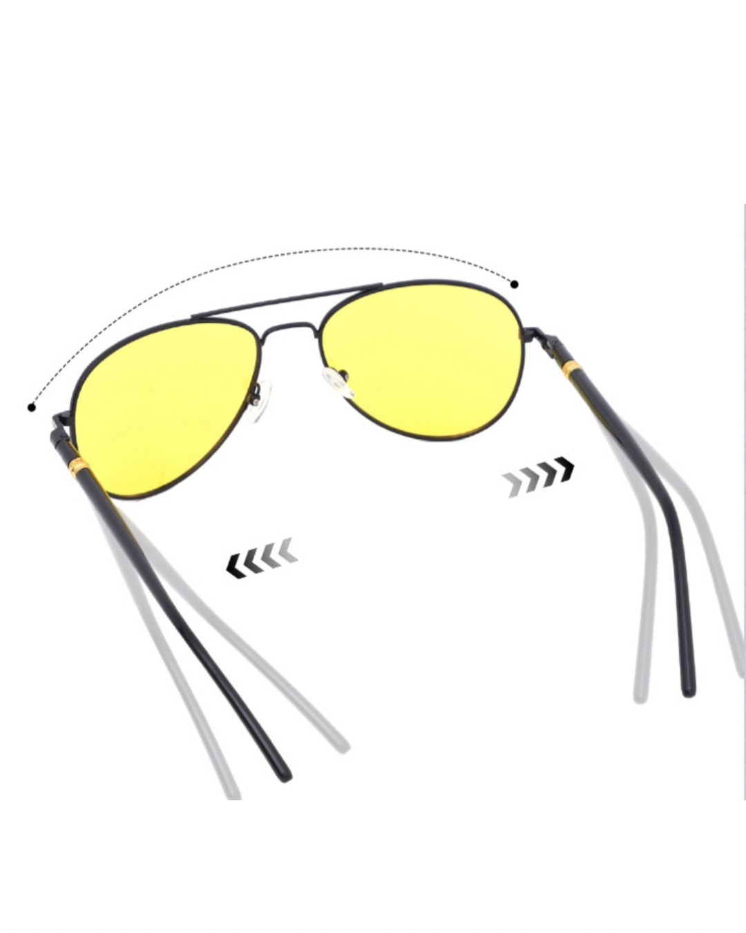 Aviator yellow lens glasses