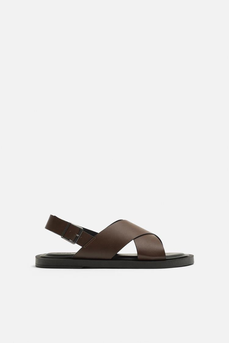 Zara Crisscross sandal in brown