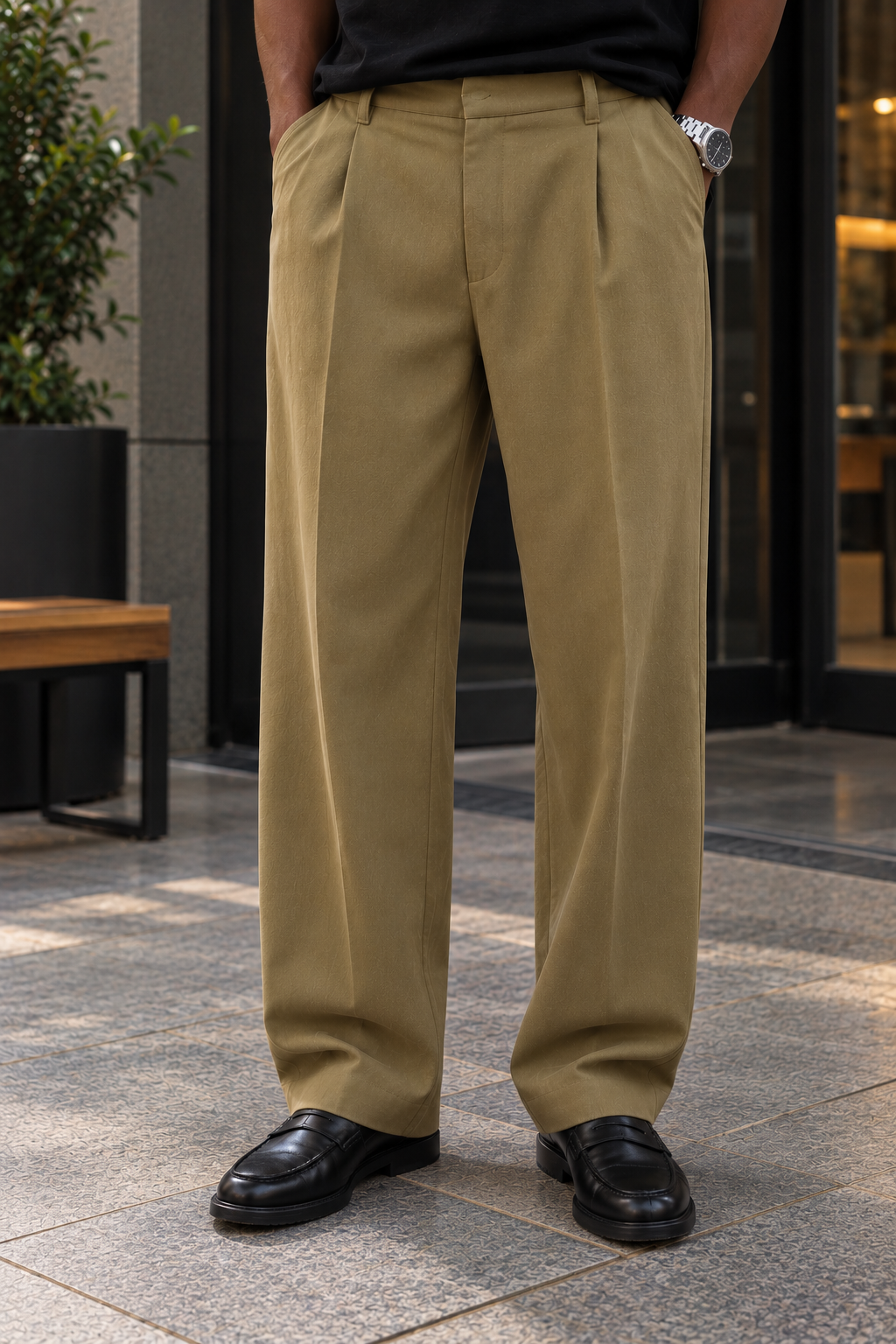 Giesto smart pleated trouser pant