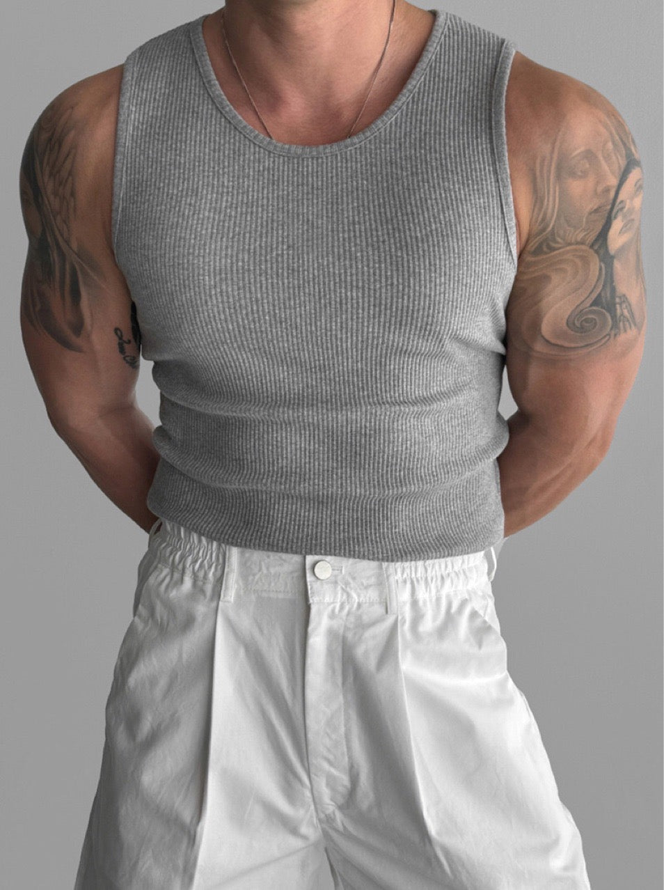 Stretchy ribbed tank
