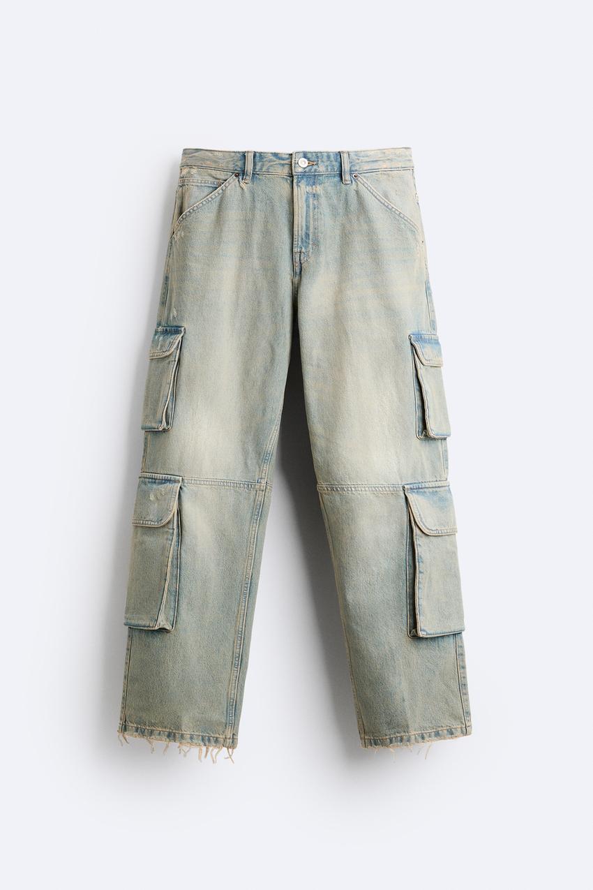 ZARA UTILITY JEANS WITH POCKETS