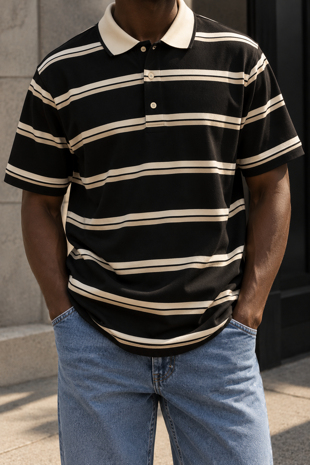 Marrakech stripe polo 02