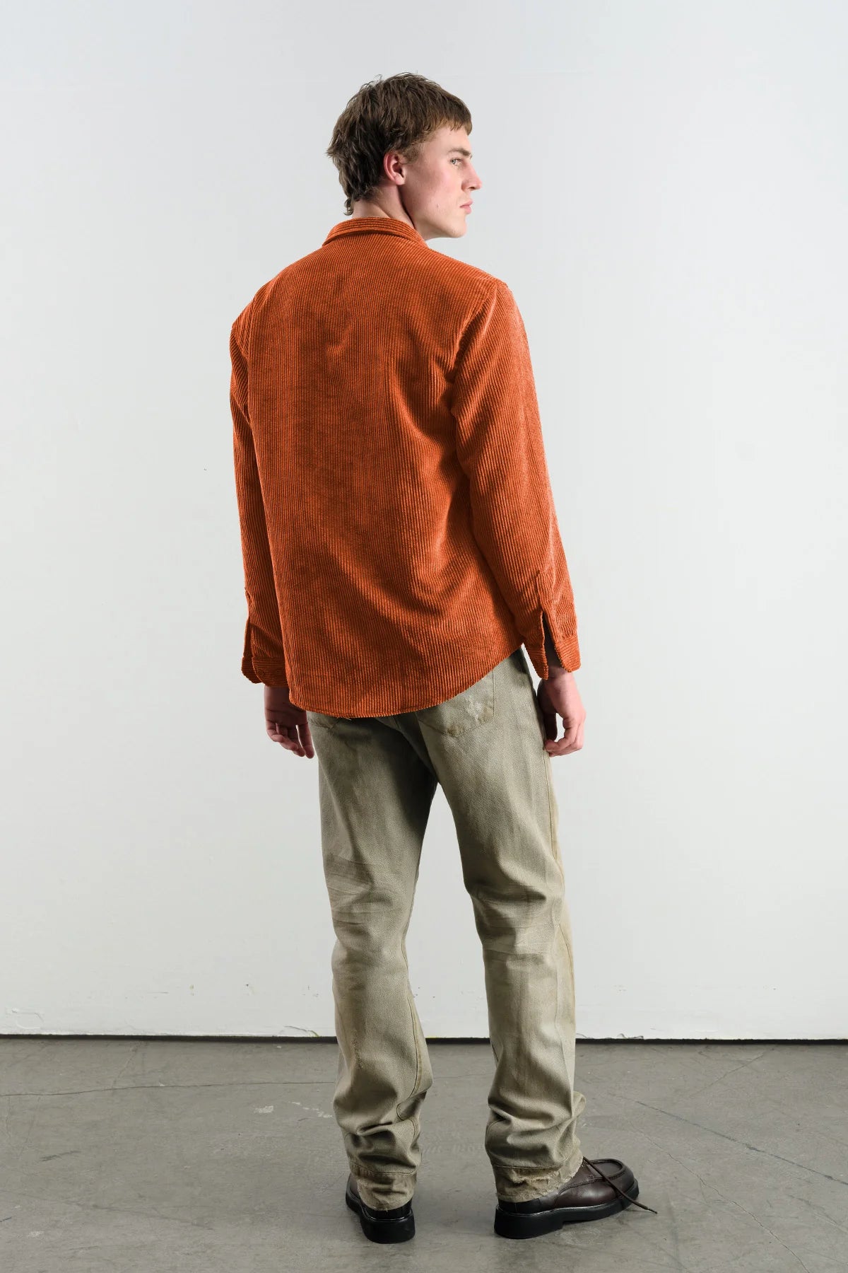 Giesto corduroy shirt in orange