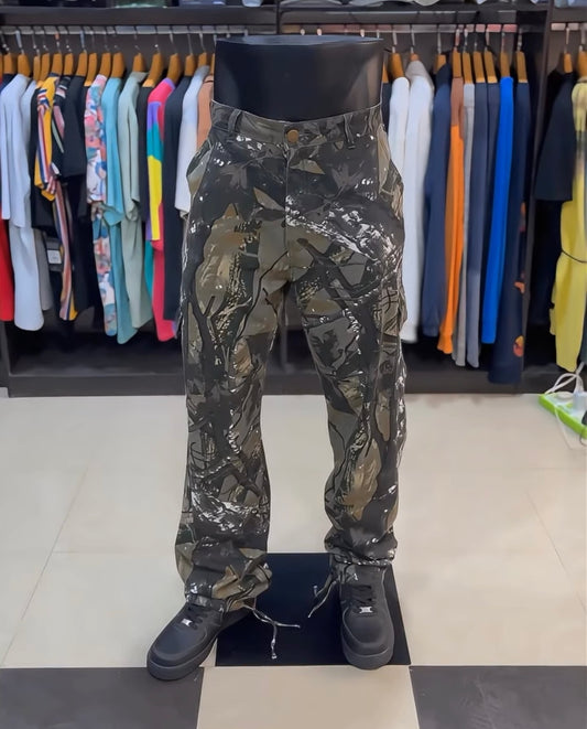 Boohoo tall forest camo pants