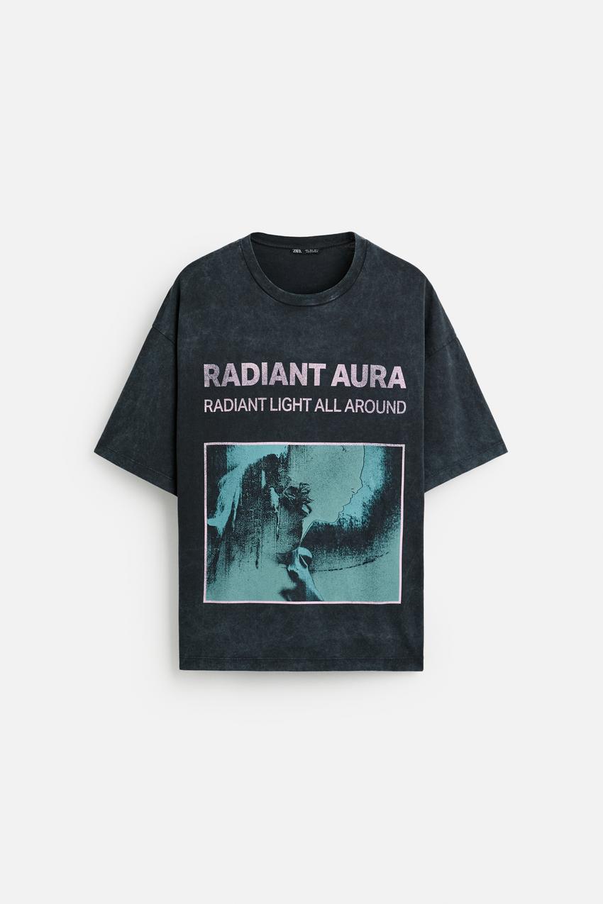 Zara Washed effect radiant aura tee