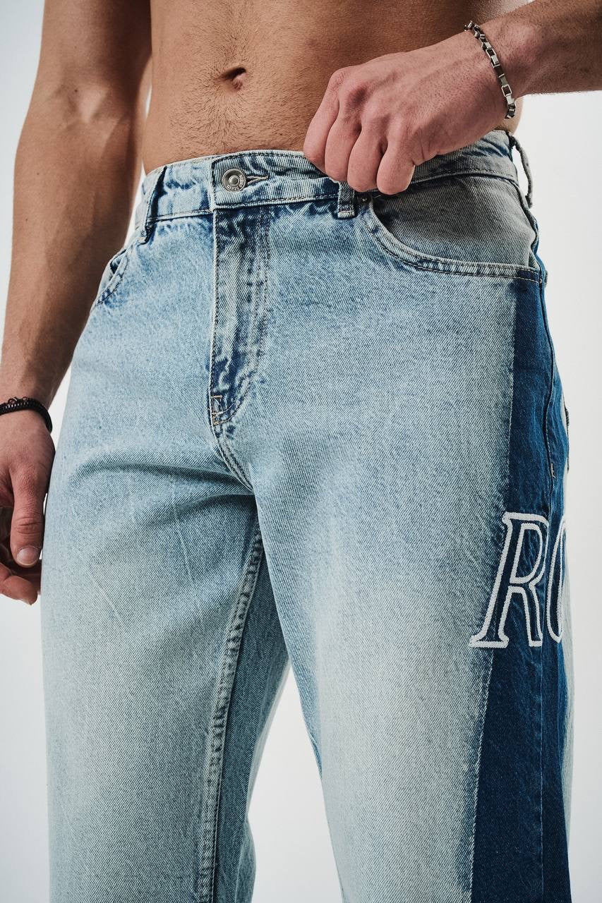 Retro club embroidered jeans