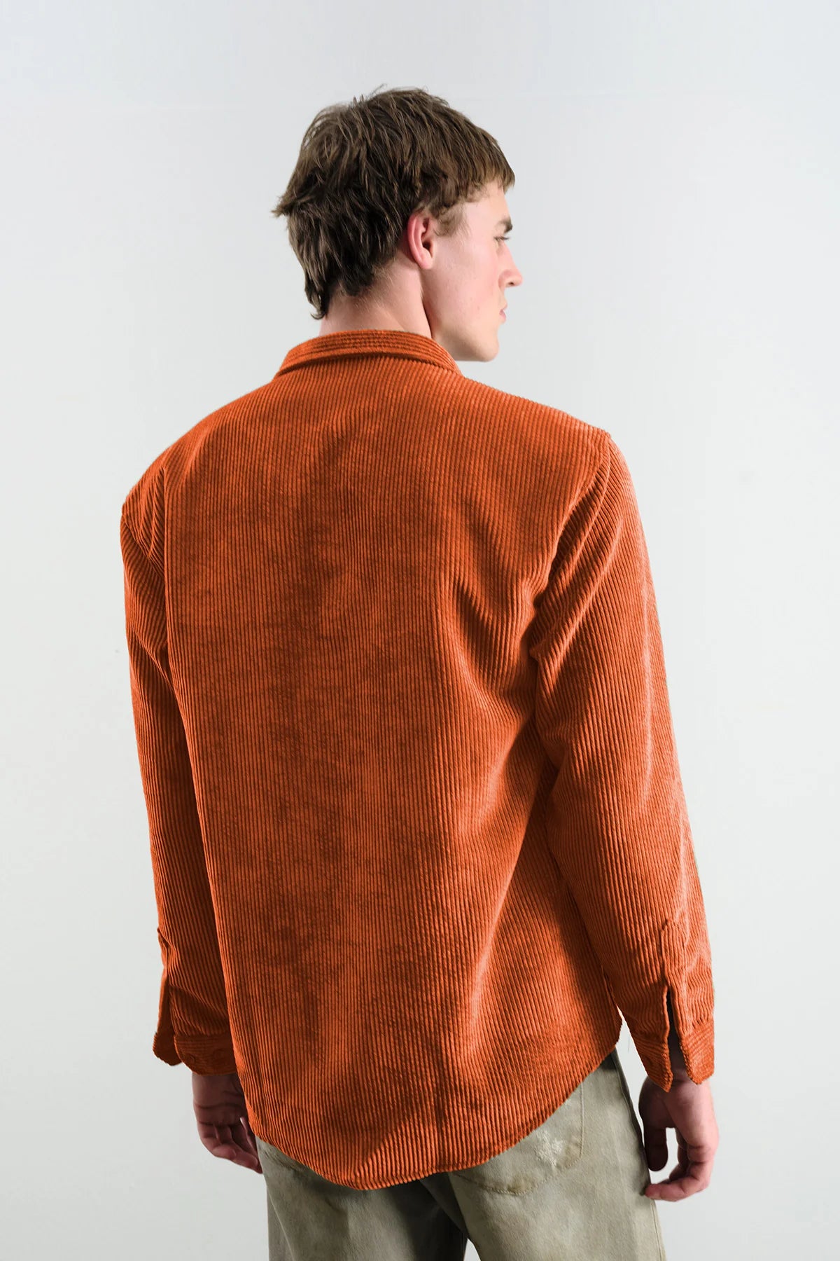 Giesto corduroy shirt in orange