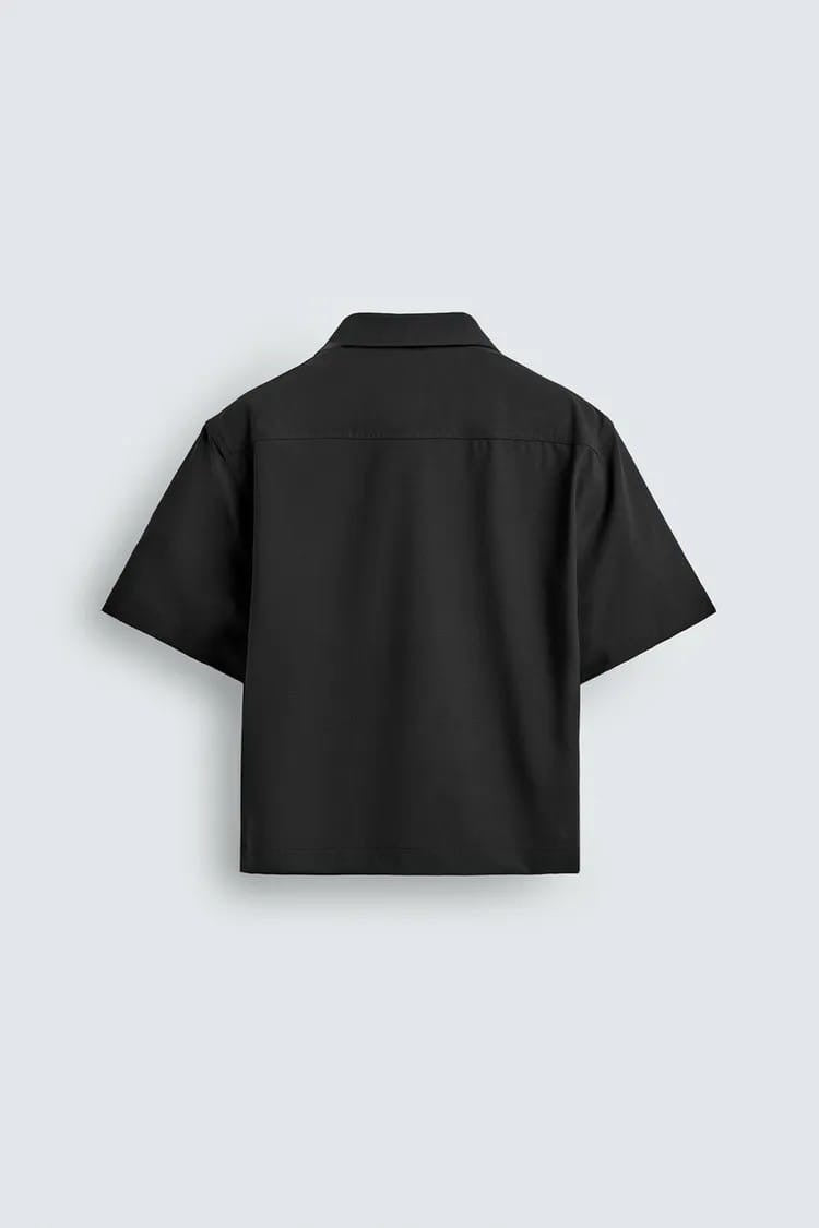 Zara black boxy shirt