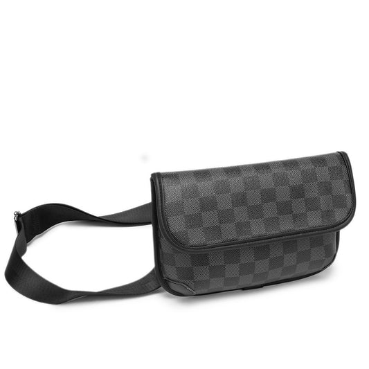 Checked pattern crossbody bag