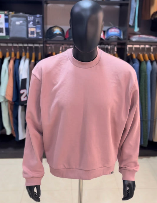 Man Oversized boxy fit sweatshirt in washed pink