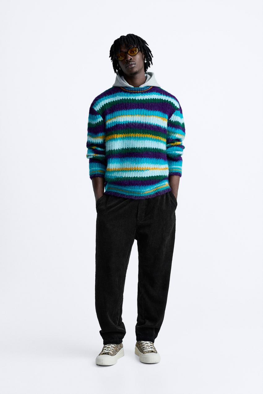 Zara brushed stripe sweater