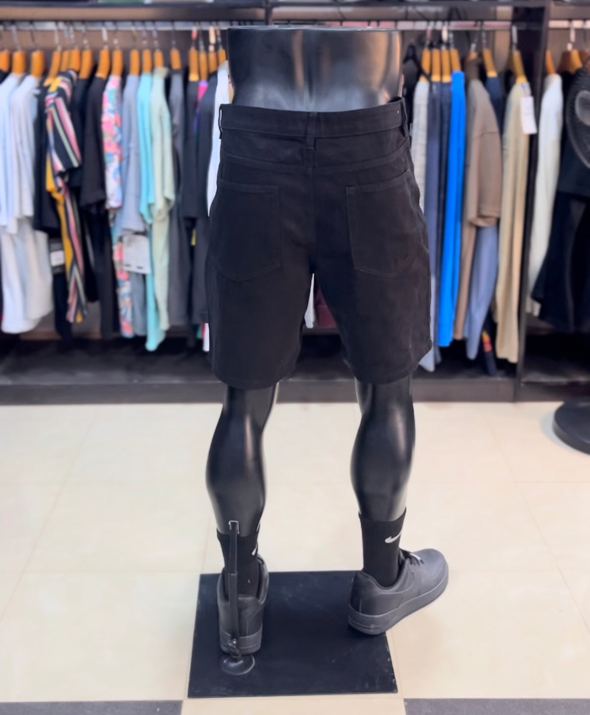 Primark denim short in black