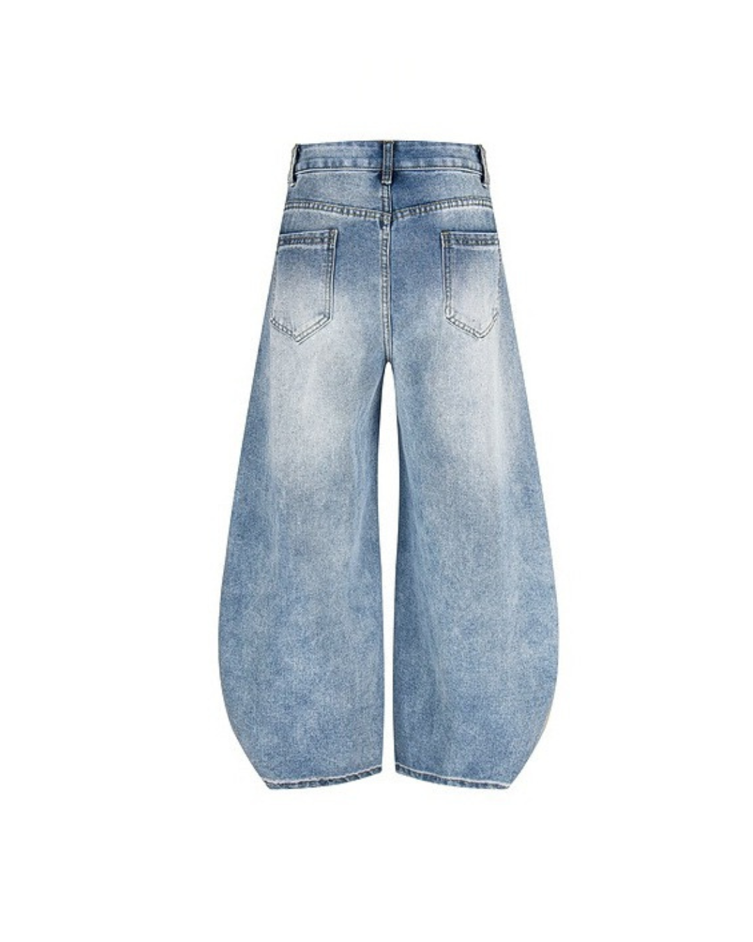 Ornament balloon cut denim jean pants