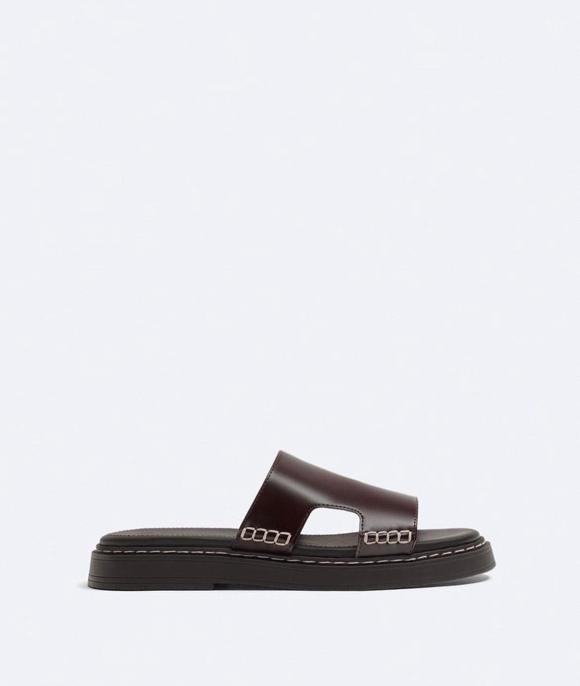 ZARA CHUNKY SANDALS WITH TOPSTITCHING