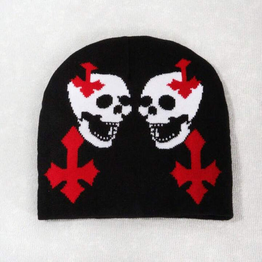 Goth crucifix beanie