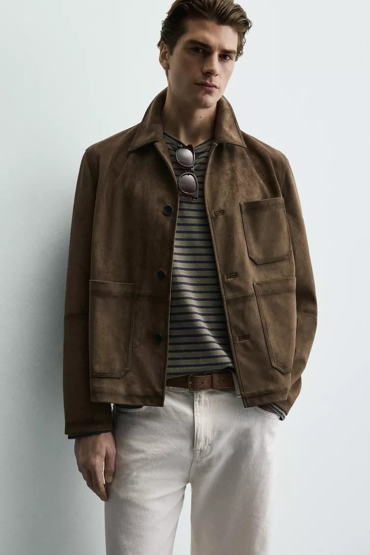 Zara brown suede jacket