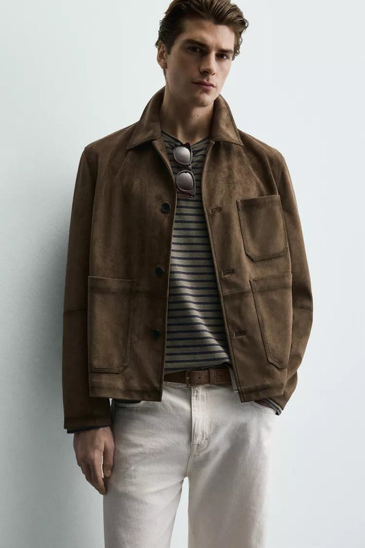 Zara brown suede jacket