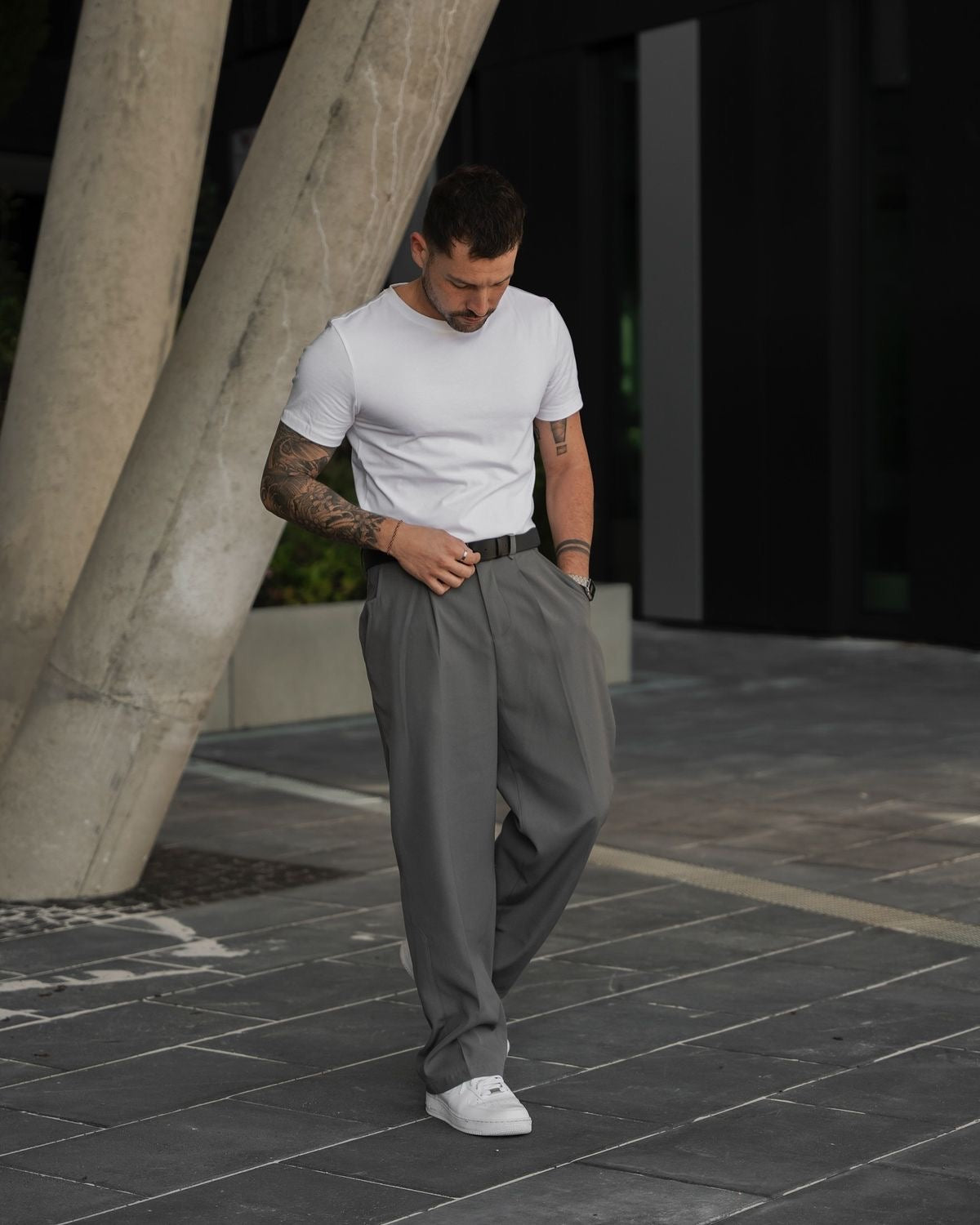 Basic muscle fit t shirt