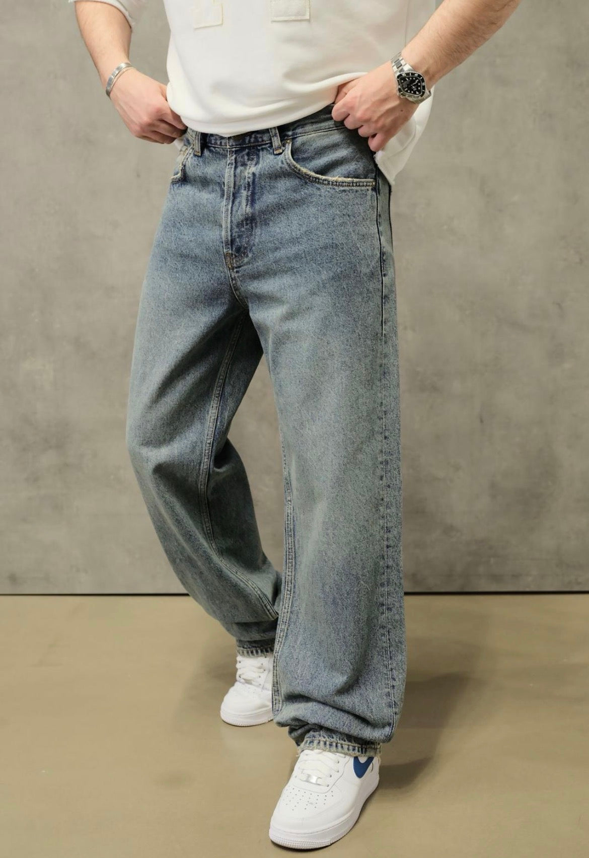 2Y premium stone washed baggy jean