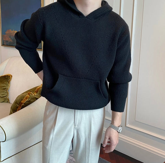 Plain Knitted hoodie