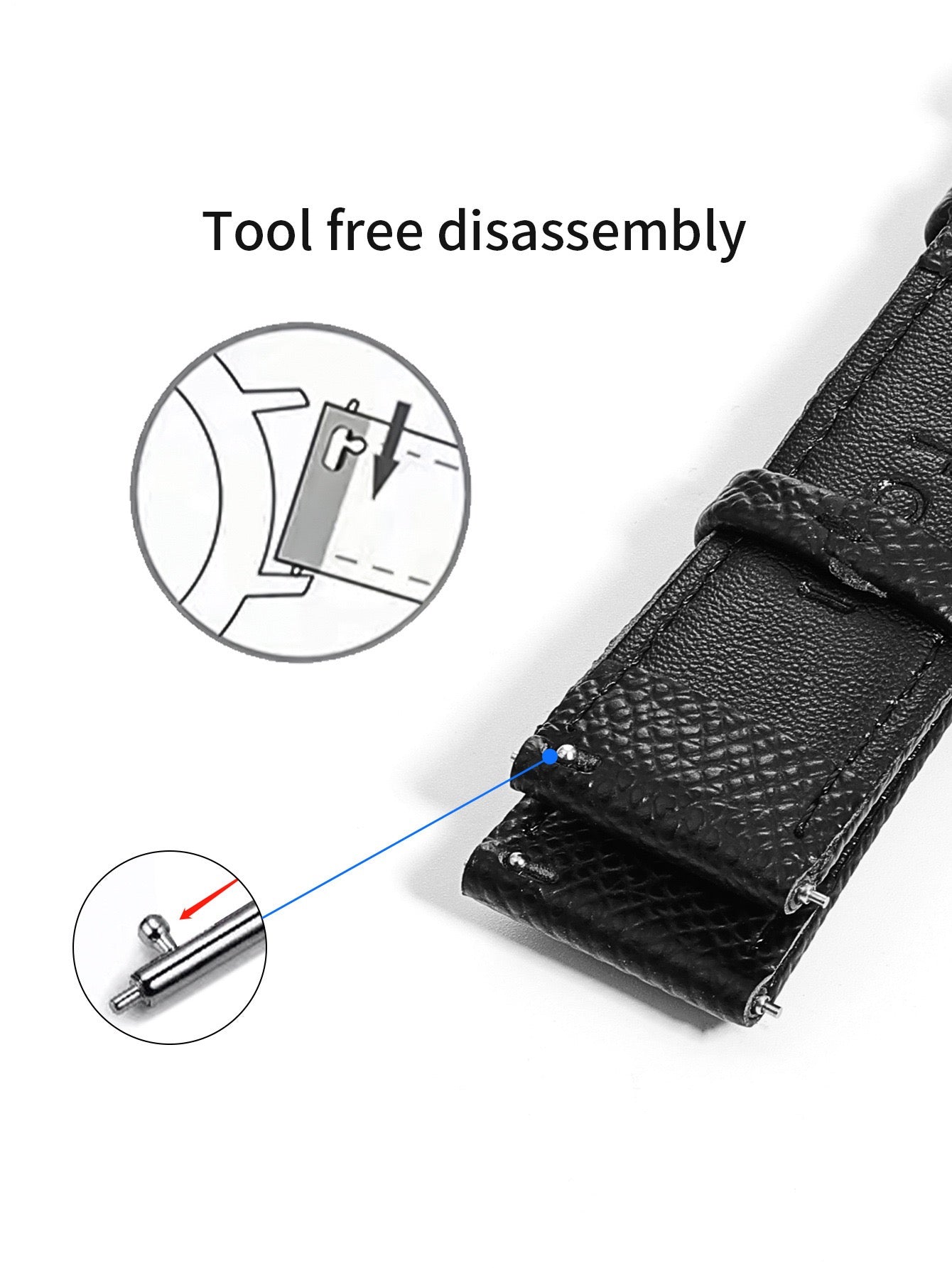 Tomi leather strap wristwatch